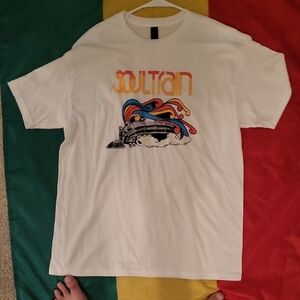 Gildan White Soul Train Graphic Tee